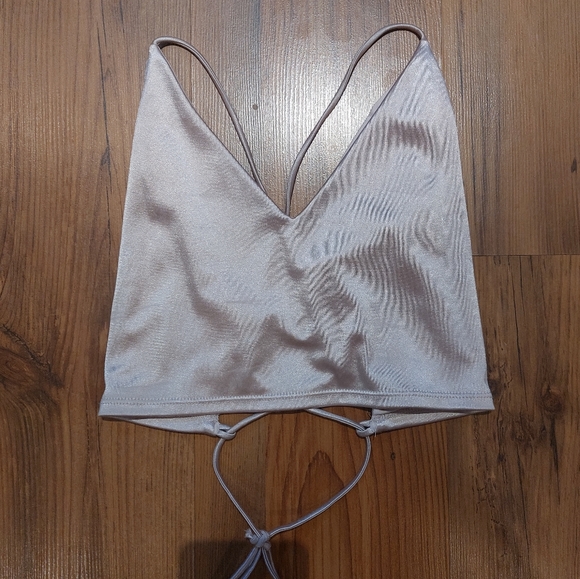 Garage- pink lace-up cami - Picture 2 of 4